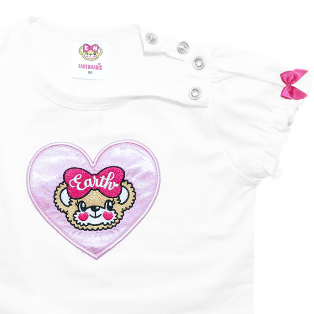 裾フリルハートアップリケTシャツ(ベビー)