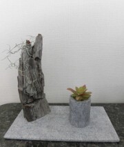 庵治石　花器　O