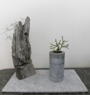 庵治石　花器　P