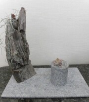 庵治石　花器　U