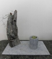 庵治石　花器　W