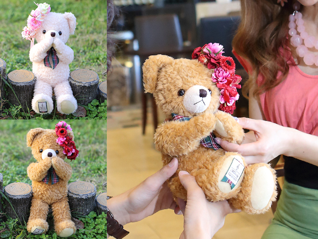 【造花】ベアレット〜くまのぬいぐるみとフラワーリストレット【プロポーズ・誕生日・結婚記念日・母の日・卒園入園祝い・卒業入学祝い・退任退職祝い・出産祝い・クリスマス・長寿祝いにおすすめ】【送料一律880円（※一部地域を除く）】