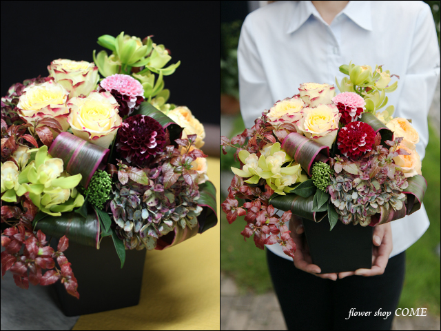 生花】和風アレンジメント（L）～和花材を使ったアレンジメント～誕生