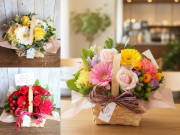 【生花】手付きバスケットアレンジメント～ガーベラの花言葉は「希望・常に前進・前向き」～【誕生日・結婚記念日・母の日・卒園入園祝い・卒業入学祝い・退任退職祝い・出産祝い・発表会・長寿祝いにおすすめ】【送料無料（※一部地域を除く）】