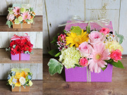 【生花】飛び出すフラワーボックス3Dアレンジメント～ガーベラの花言葉は「希望・常に前進・前向き」～【誕生日・結婚記念日・母の日・卒園入園祝い・卒業入学祝い・退任退職祝い・出産祝い・発表会・長寿祝いにおすすめ】【送料無料（※一部地域を除く）】