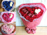 【生花】バラのハート型花束～恋する花束・花夢ハート／Come Heart～ 【プロポーズ・誕生日・結婚記念日・母の日・卒園入園祝い・卒業入学祝い・退任退職祝い・出産祝い・長寿祝いにおすすめ】【送料無料（※一部地域を除く）】