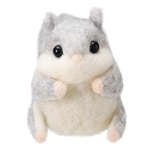 【完成品】おすわりももちゃん<えこりん村羊毛クラフト＞