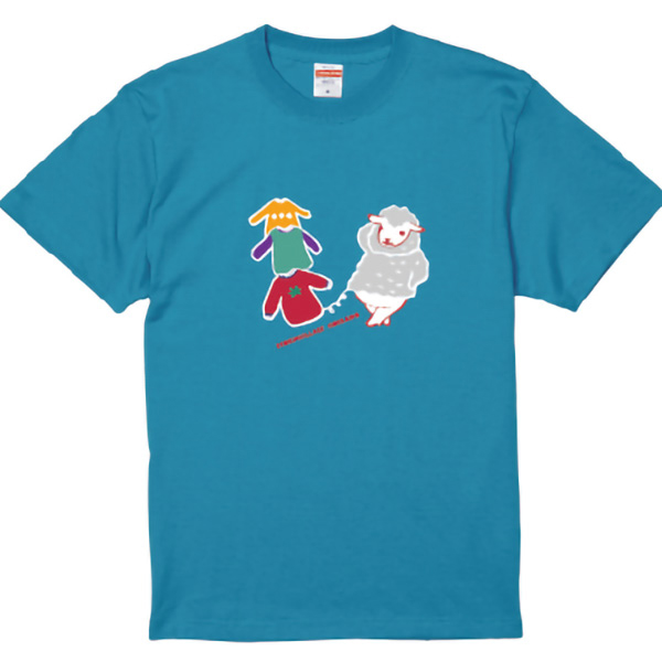 えこりん村オリジナルTシャツセーター　ターコイズ　サイズS～LL