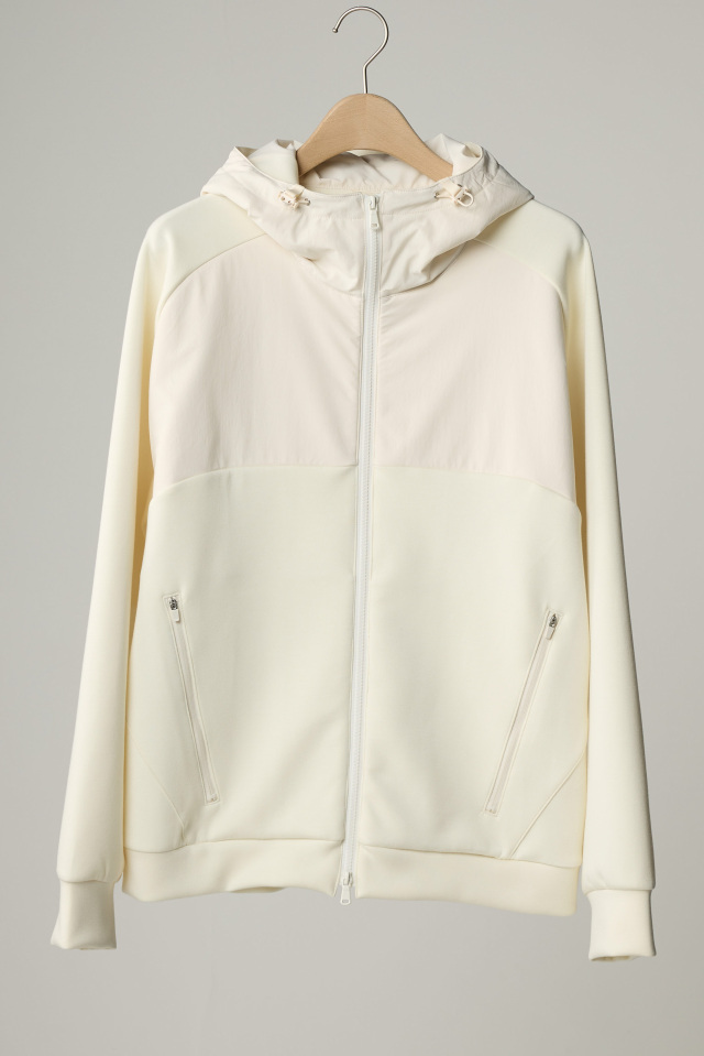 BLACKCAB-09 テックフォームシリーズ ジップアップパーカー【WHITE】【無地】