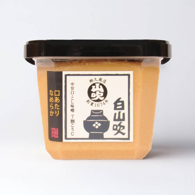 信州山吹味噌シリーズ　白山吹　500g（カップ）