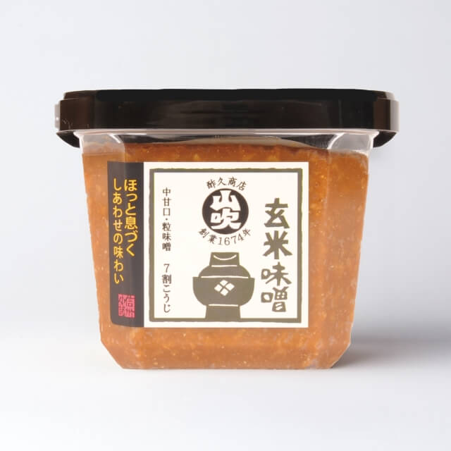 信州山吹味噌シリーズ　玄米　500g（カップ）