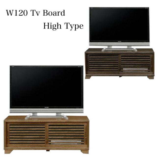 テレビ台 テレビボード 幅120 120幅 TV台 ローボード ロータイプ 収納家具 完成品 桐 木製 ダークブラウン ライトブラウン 和風 AV収納 / 収納家具 ＴＶラック リビングボード うずくり 天然木 asa-024