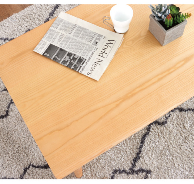 【未使用】天然アッシュ材 木製センターテーブル 730mm 未使用】天然アッシュ材 木製センターテーブル 730mm 未使用