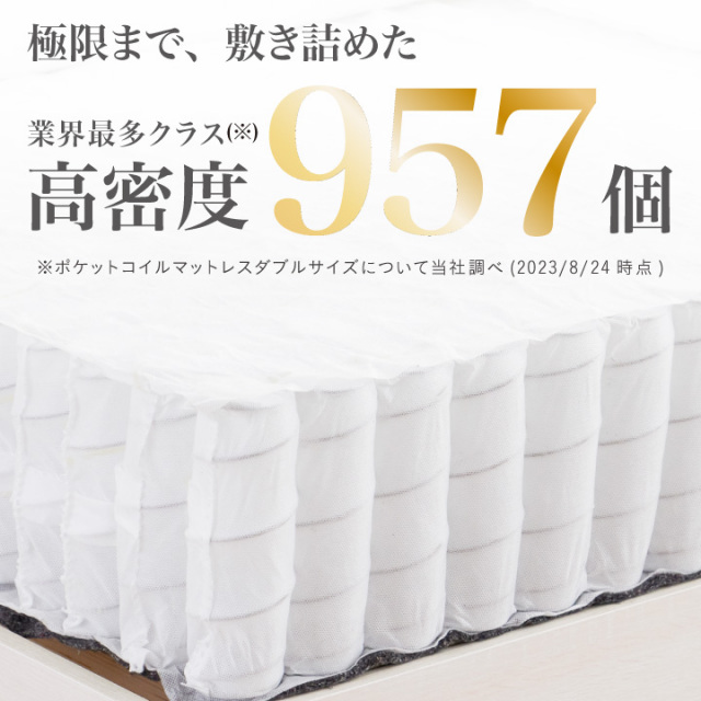 ポケットコイル マットレス キング 厚み20cm 真空圧縮 コンパクト梱包