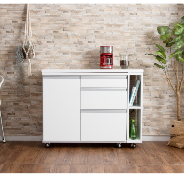 キッチンカウンター テーブル 間仕切り180 収納 収縮 伸長式 デスク