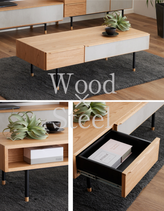 テーブル ローテーブル 収納 幅120 奥行51 センターテーブル 引き出し  