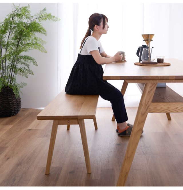 ダイニングベンチ ベンチチェア ベンチ 幅150 3人掛け 2人掛け 天然木