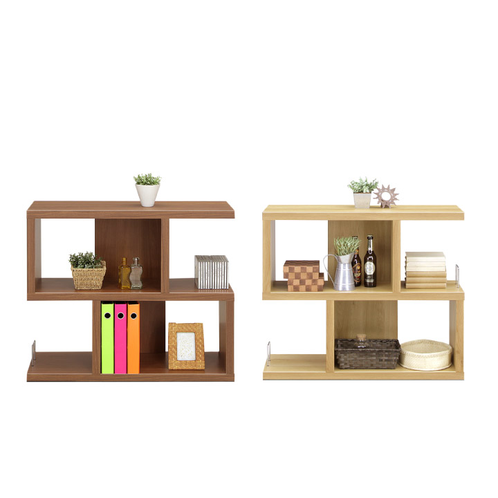 本棚 幅90 オープンラック ロータイプ 木製 ラック 飾り棚 ディスプレイラック シェルフ ブックシェルフ DVDラック / CDラック コミックラック マガジンラック ナチュラル ブラウン 木目 おしゃれ スリム 通販 送料無料 nd-0021