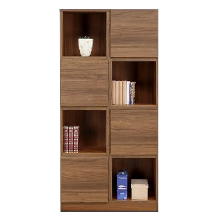 ラック 完成品 幅74 本棚 カラーボックス 4段 本棚 書棚 フリーボード 開き扉 オープンラック / 収納 リビング収納 フリーラック 木製 完成品 シンプル おしゃれ モダン 北欧 耐震 日本製 国産 通販 送料無料 nd-0056