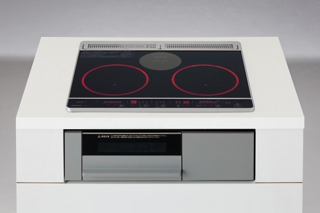 送料無料 パナソニック IHクッキングヒーター ビルトイン 幅60cm 2口IH＋ラジエント ブラック×グレー KZ-J1H6AS