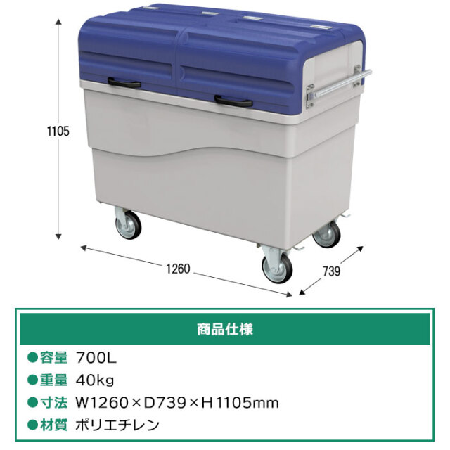 カートペールCPE700／完成品（W1260×D739×H1105mm）［環境スマイル］