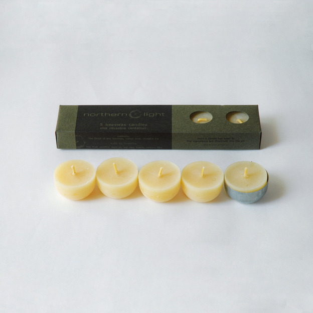 蜜蝋（ミツロウ）キャンドル　ティーライト　5個入