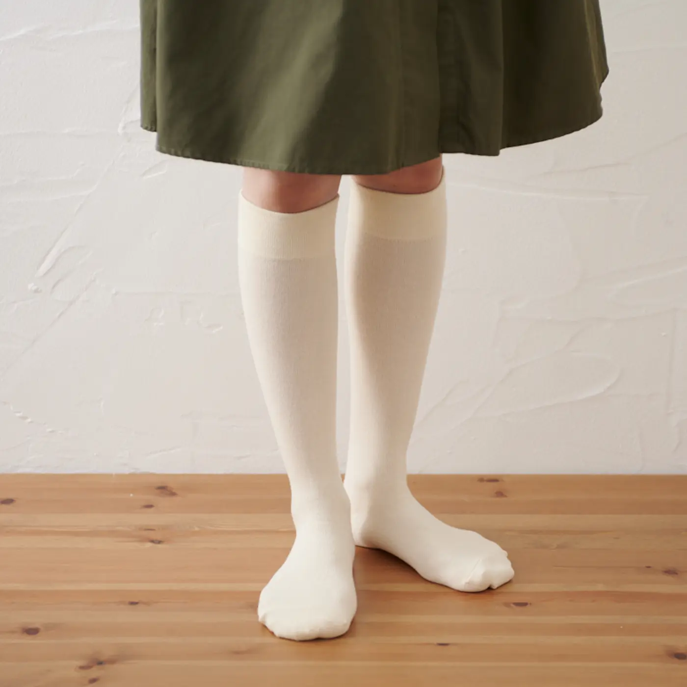 オーガニックコットン ハイソックス