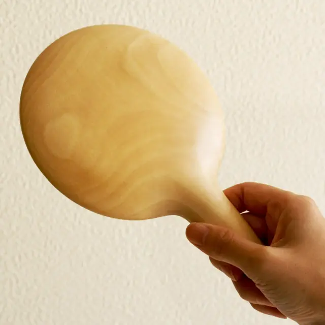 【職人さんが丁寧に削り出した】木のぬくもり手鏡