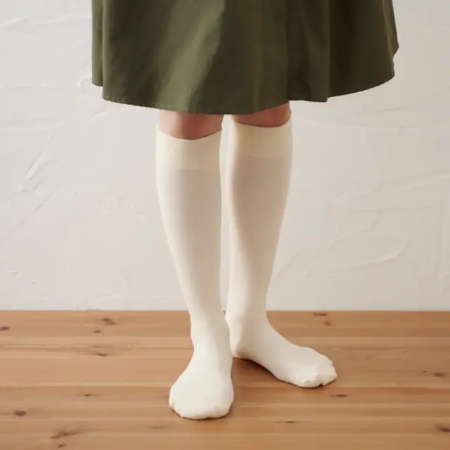 オーガニックコットン ハイソックス