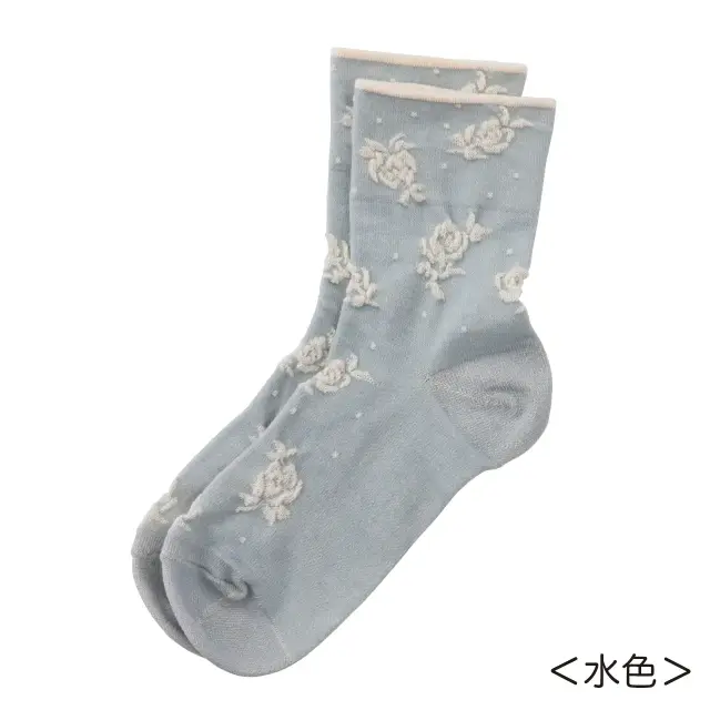 オーガニックコットン フロートばらソックス
