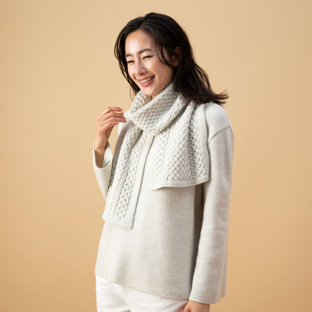 Rockfish Weatherwear ケーブル編みマフラー 再入庫！新色登場！【ROCKFISH WEATHERWEAR】FLUFFY KNIT