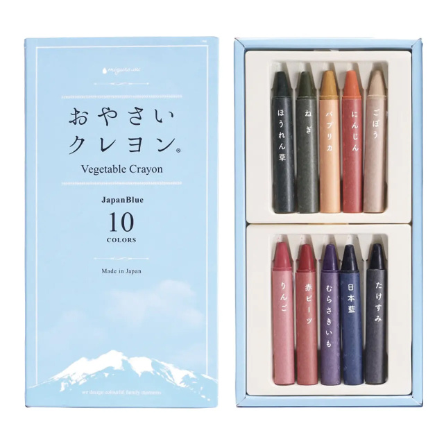 米油とお野菜でつくった】おやさいクレヨンJapanBlue