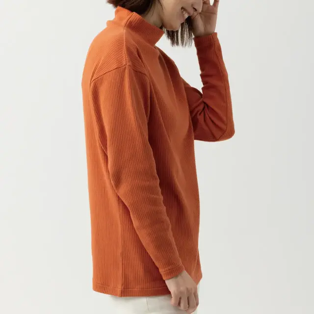 オーガニックコットンリブモックネック