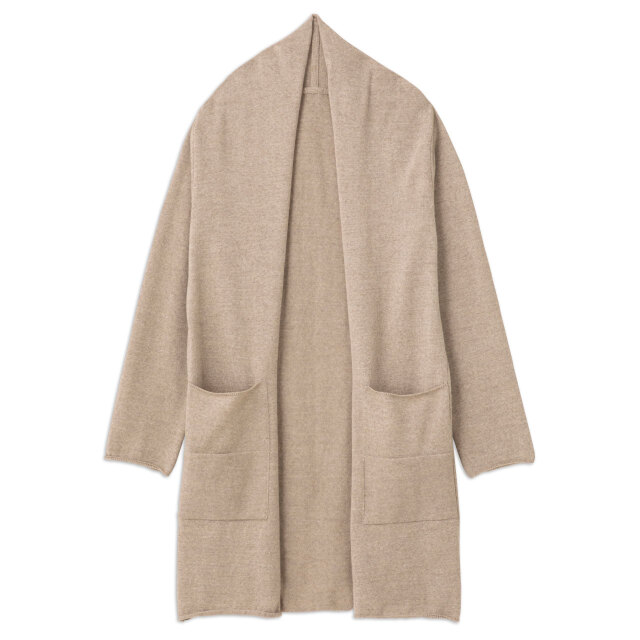 国産ニットサキハナロングカーディガン画像