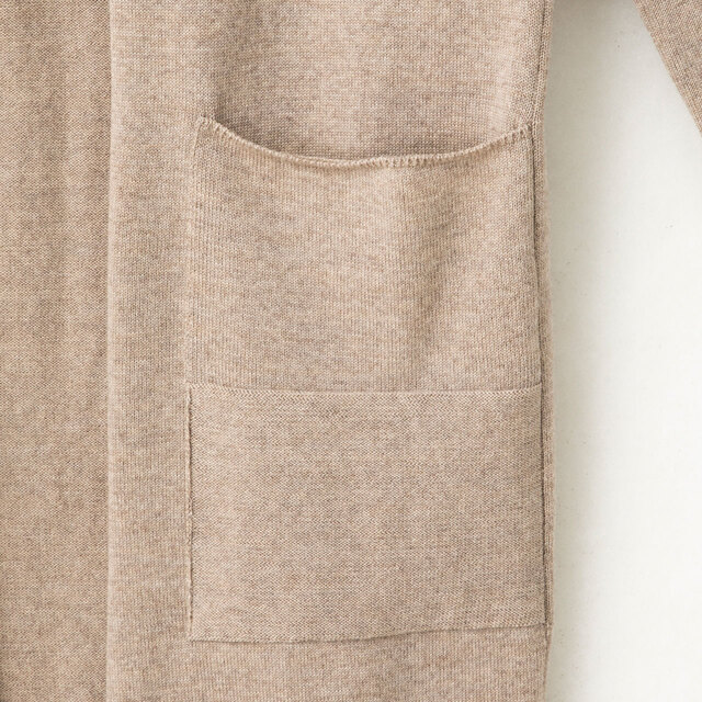 国産ニットサキハナロングカーディガン画像