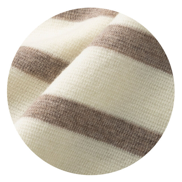 国産ニットサキハナミラノリブボーダー画像