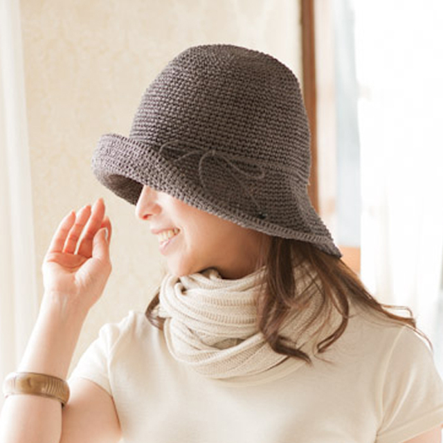 Sasawashi ささ和紙 手編み帽子