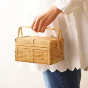 川連漆器 二段小判弁当