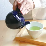 萬古焼 優美急須 瑠璃