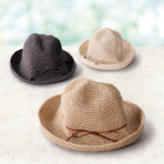 ささ和紙手編み帽子