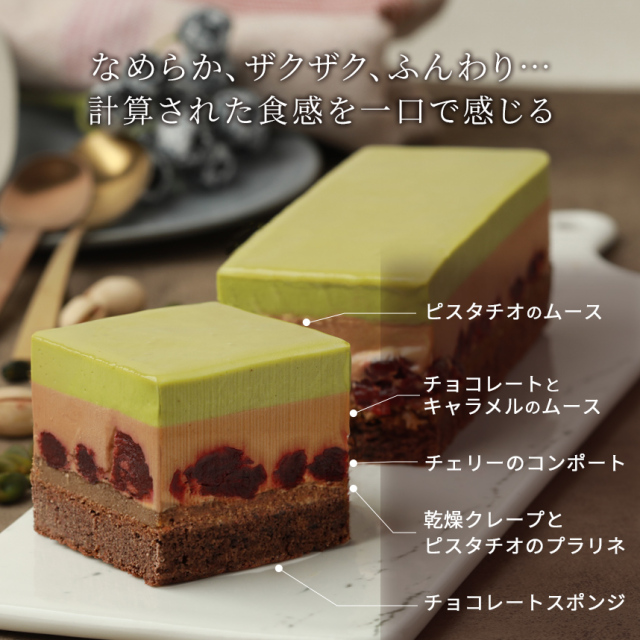 ディスカバリー（ピスタチオ×チョコレート×チェリーのムースケーキ）