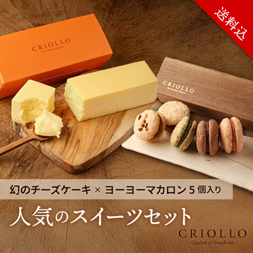 【レクタ食べ比べセット】幻のチーズケーキ と ヨーヨーマカロン5個入り