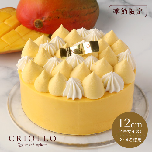 【季節限定】【ホールケーキ】イル・デ・パン （12cm） マンゴー と 南国フルーツのケーキ【冷凍便】【朝9時までの注文・日時指定で当日出荷可】※9月7日までのお届け ※オンライン限定仕様