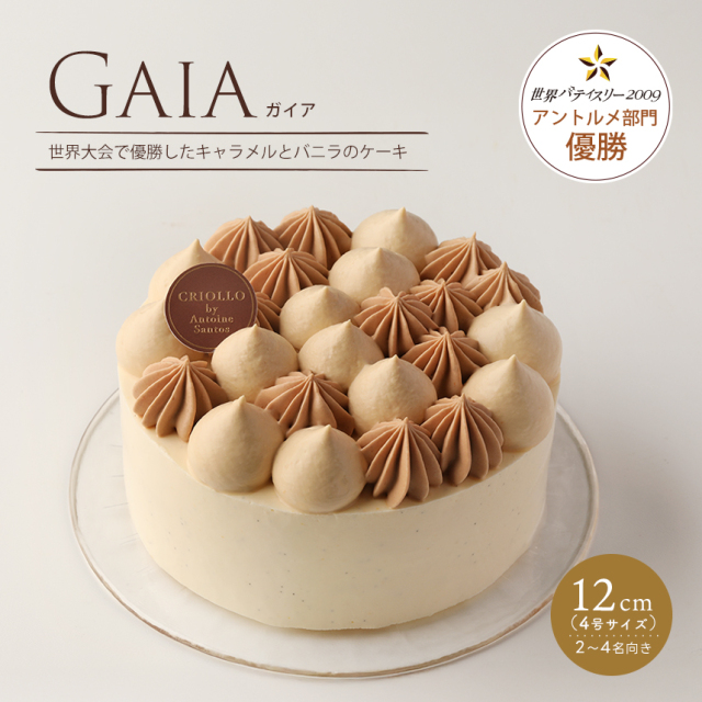 【ホールケーキ】ガイア（12cm) キャラメルとバニラのケーキ