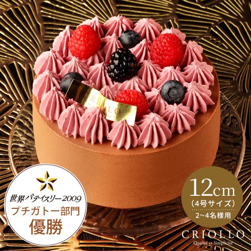 【ホールケーキ】ニルヴァナ（12cm）ブラックベリーのチョコレートケーキ【冷凍便】【朝9時までの注文で当日出荷可】●