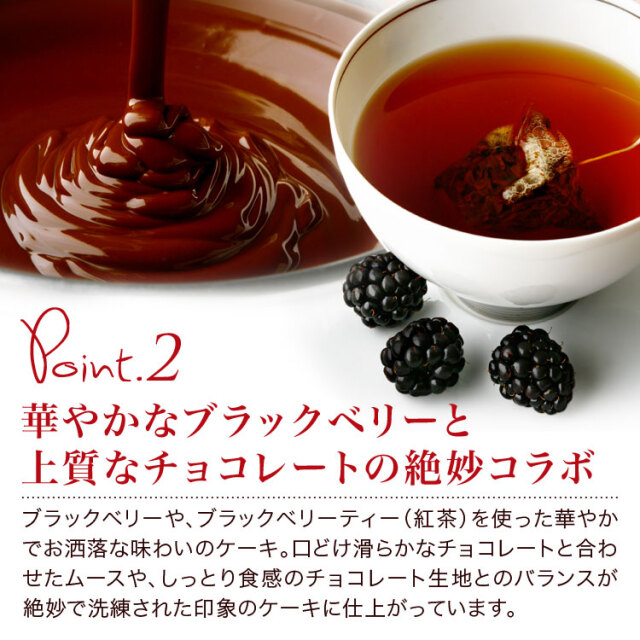 ブラックベリーとチョコレートのケーキ『ニルヴァナ』(4号)｜クリオロ