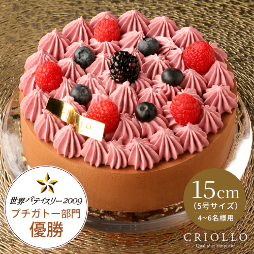 【ホールケーキ】ニルヴァナ（15cm）ブラックベリーのチョコレートケーキ【冷凍便】【朝9時までの注文で当日出荷可】●