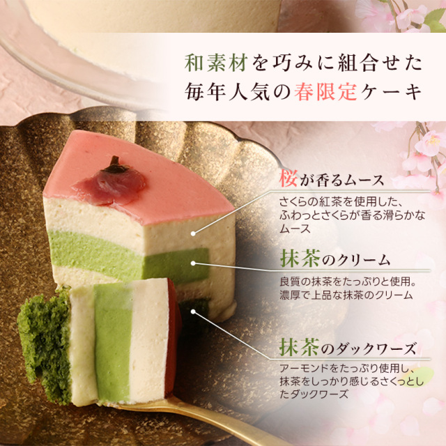 さくら抹茶ケーキ（12cm）