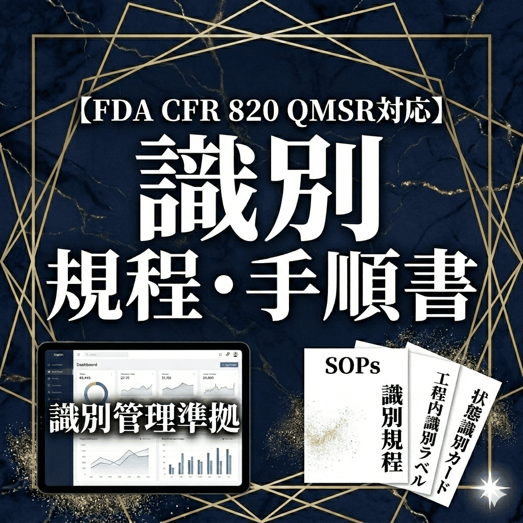 【FDA CFR 820 QMSR対応】識別規程、手順書