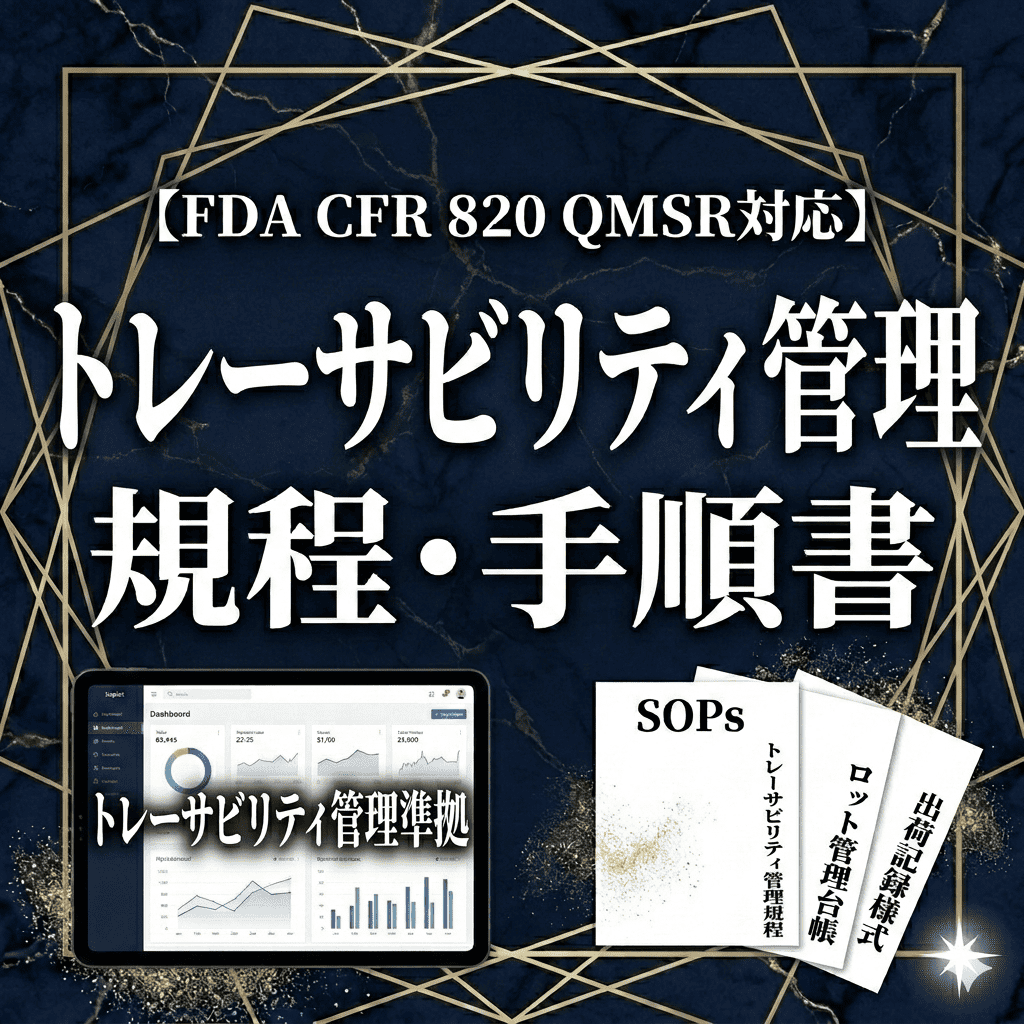 【FDA CFR 820 QMSR対応】トレーサビリティ管理規程・手順書